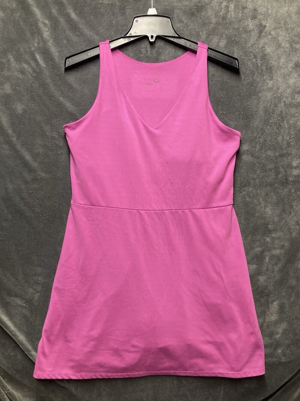 GapFit Active Tank Dress Women's Rosebud Moisture Wicking Shelf Bra Tennis L